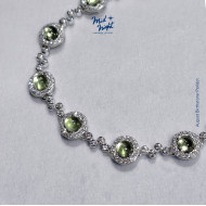 August Birthstone-Peridot Bubble Bracelet